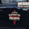 2 Pcs Personalized Resurrected Rod Hot Rod Garage Truck Lettering Vinyl Sticker 10064