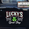 2 Pcs Personalized Shamrock Garage Lettering Vinyl Sticker 10277