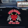 2 Pcs Personalized Speed Demon Hot Rod Shop Vinyl Sticker 10270