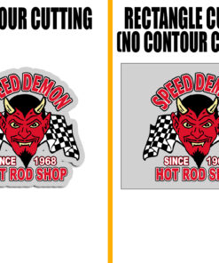 2 Pcs Personalized Speed Demon Hot Rod Shop Vinyl Sticker 10270