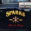 2 Pcs Personalized Speed Shop Hot Rod Garage Vinyl Sticker 10042