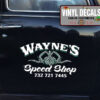 2 Pcs Personalized Speed Shop Hot Rod Garage Vinyl Stickers 09685