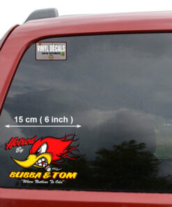 2 Pcs Personalized Speed Shop Hot Rod Vinyl Stickers 09359