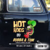 2 Pcs Personalized Speed Shop Hot Rod Vinyl Stickers 09653