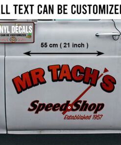 2 Pcs Personalized Speed Shop Vinyl Sticker 10223