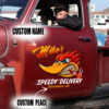2 Pcs Personalized Speedy Delivery Garage Hot Rod Set 02 Vinyl Stickers 09720