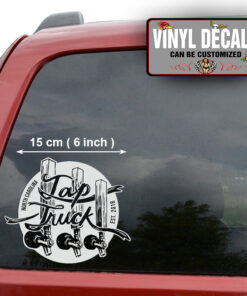 2 Pcs Personalized Tap Truck Vinyl Sticker 10256