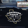2 Pcs Personalized Texas Ranch Hot Rod Farm Livestock Ranch Truck Lettering Vinyl Sticker 10065