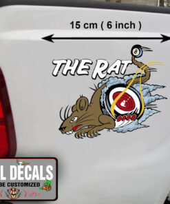 2 Pcs Personalized The Rat Lettering Vinyl Sticker 10260