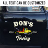 2 Pcs Personalized Towing Hot Rod Door Art Lettering Set 02 Vinyl Stickers 09754
