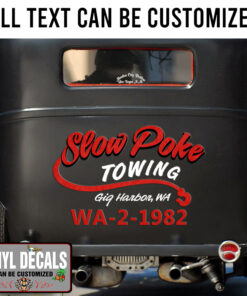 2 Pcs Personalized Towing Garage Vinyl Sticker 10279