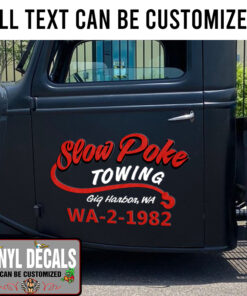 2 Pcs Personalized Towing Garage Vinyl Sticker 10279