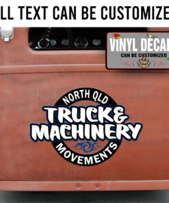 2 Pcs Personalized Truck And Machinery Vinyl Sticker 10286