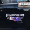 2 Pcs Personalized Usa Eagle Garage Vinyl Sticker 10290