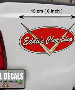 2 Pcs Personalized V8 Lettering Vinyl Sticker 10254