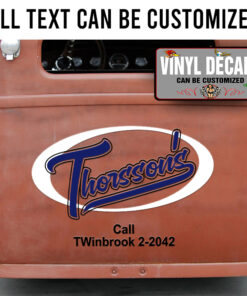 2 Pcs Personalized Vintage Lettering Vinyl Sticker 10280