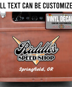 2 Pcs Personalized Vintage Lettering Vinyl Sticker 10288