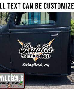 2 Pcs Personalized Vintage Lettering Vinyl Sticker 10288