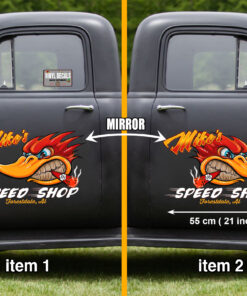 2 Pcs Personalized Woodpecker Hot Rod Set 02 Vinyl Stickers 09634