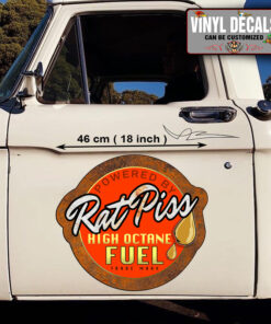 2 Pcs Rat Rod “Rat Piss High Octane Fuel” Set 02 Vinyl Stickers 09897