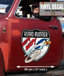 2 Pcs Roadrunner Beep Beep Hot Rod Garage Vinyl Sticker 10071
