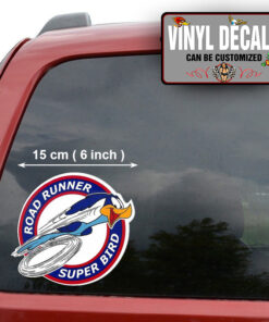 2 Pcs Roadrunner Beep Beep Hot Rod Garage Vinyl Sticker 10072
