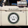 2 Pcs Route 66 & States Retro Car Hot Rod Motorhome Hot Rod Garage Vinyl Sticker 09911