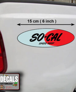 2 Pcs So Cal Speed Shop Hot Rod Garage Vinyl Sticker 09948