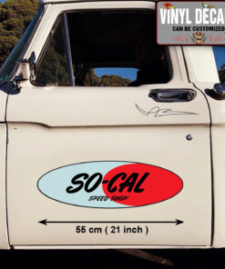 2 Pcs So Cal Speed Shop Hot Rod Garage Vinyl Sticker 09948