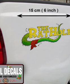 2 Pcs The Rat Hole Hot Rod Garage Kustom Kulture Vinyl Sticker 10099