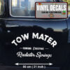 2 Pcs Tow Matter Hot Rod Garage Ranch Truck Vinyl Sticker 10034