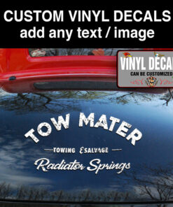 2 Pcs Tow Matter Hot Rod Garage Ranch Truck Vinyl Sticker 10034