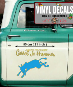 2 Pcs Trucker White Line Fever Vinyl Sticker 09916