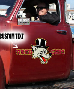 2 Pcs Used Cars Hot Rod Garage Set 02 Vinyl Stickers 09723