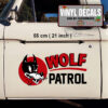 2 Pcs Wolf Patrol Hot Rod Garage Vintage Vinyl Sticker 09903