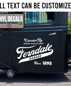 2Pc Personalized Vintage Lettering Vinyl Sticker 10274