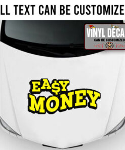 Easy Money Lettering For Antique Car Vinyl Sticker 10636