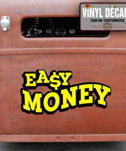 Easy Money Lettering For Antique Car Vinyl Sticker 10636