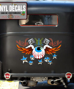 Eyeball Pinstriping Piston Vinyl Sticker 10483