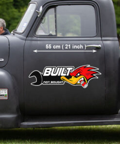 Hot Rod Bird Built Not Bought Vinyl Sticker 10692