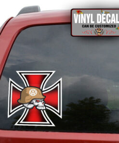 Iron Cross And Skull Sticker 10915