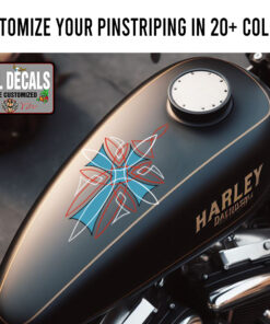 Iron Cross Multi Color Pinstriping Sticker 12054