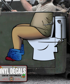 Man In Toilet Funny Vinyl Sticker 10777