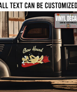 Military Chow Hound Nose Art Sticker 11953