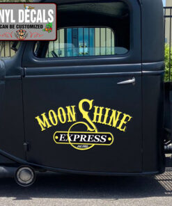 Moon Shine Express Hot Rod Vinyl Sticker 10365