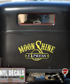 Moon Shine Express Hot Rod Vinyl Sticker 10365