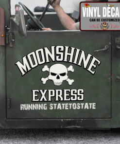 Moonshine Express Running State To State Vinyl Sticker 10305
