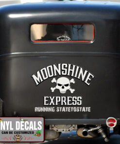 Moonshine Express Running State To State Vinyl Sticker 10305