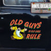 Old Guys In Old Cars Rule Vinyl Sticker 10569