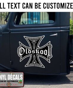 Old Skool School Iron Cross Sticker 11378